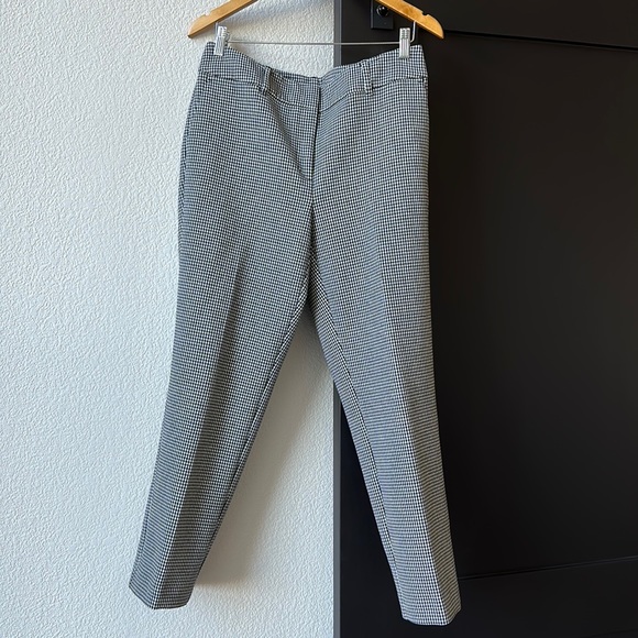 Ann Taylor - Black & White Check Ankle Pants - SZ 8 - Picture 2 of 12